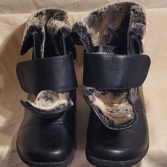 Wanderlust Gill-2 Velcro Women's Size 11 WIDE WIDTH Winter Boot Black Waterproof - Picture 4 of 13